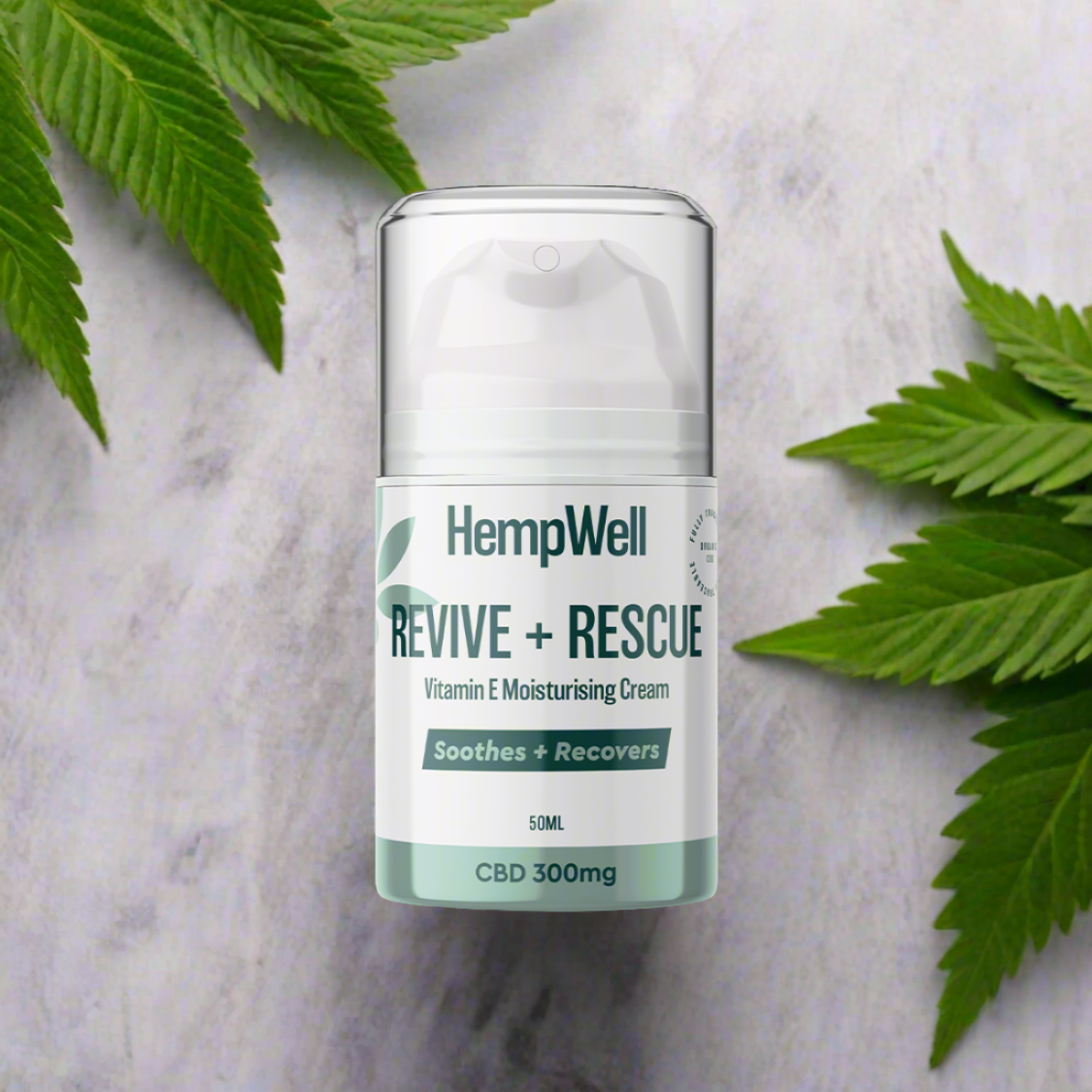 HempWell Rescue & Revive CBD Moisturising Cream 300mg