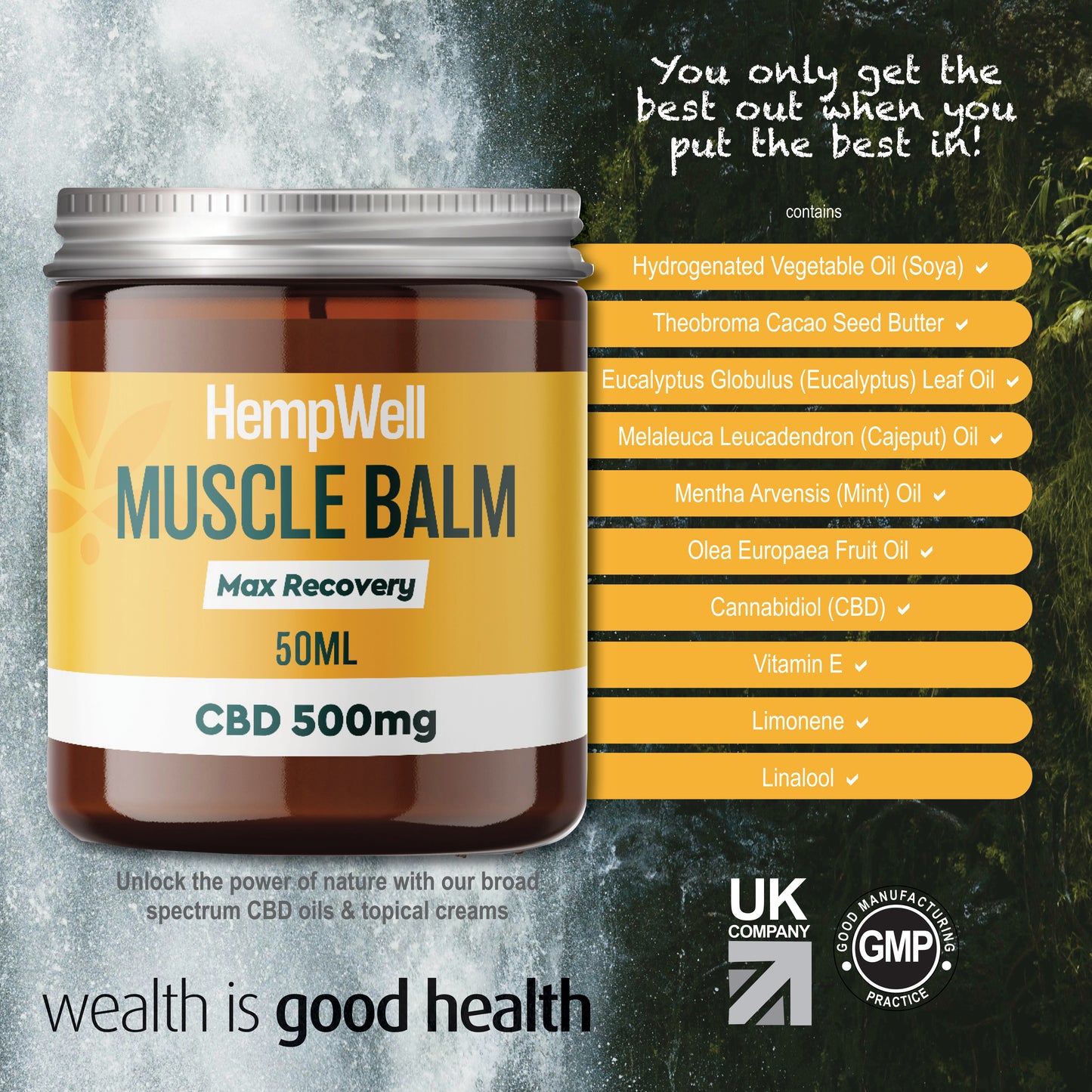 HempWell CBD Muscle and Joint Balm