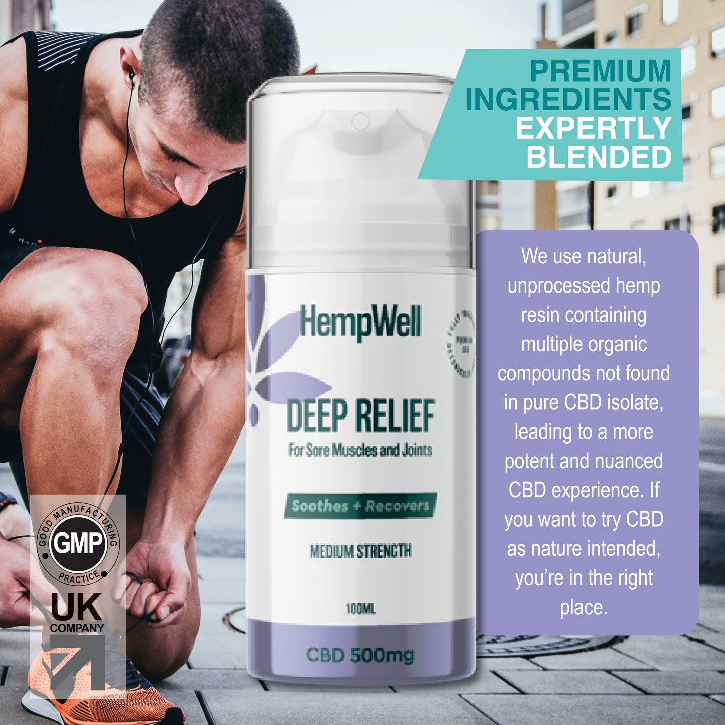 HempWell "Deep Relief” CBD Joint and Muscle Cream | 100ml