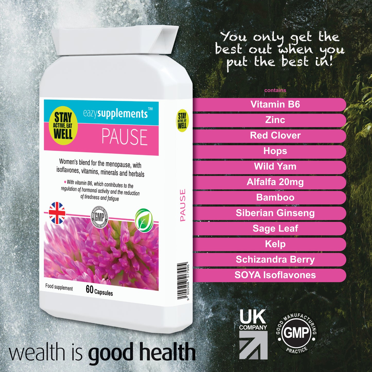 PAUSE - providing herbal supplementation to aid hormone balance during PMS and menopause.