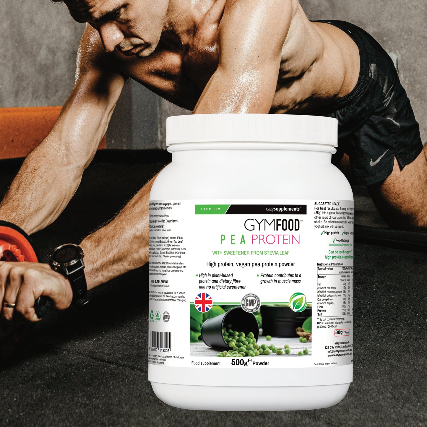 Natrual Pea Protein Powder - GYMFOOD - 500g
