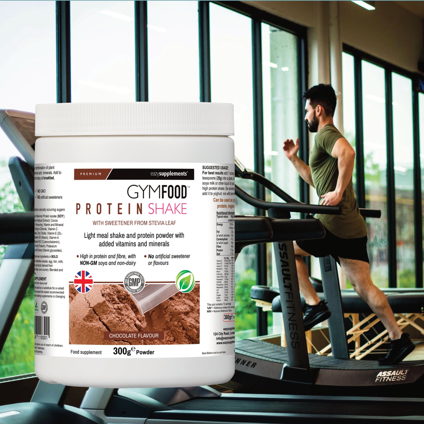 Chocolate Soy Protein Powder - GYMFOOD - 300g
