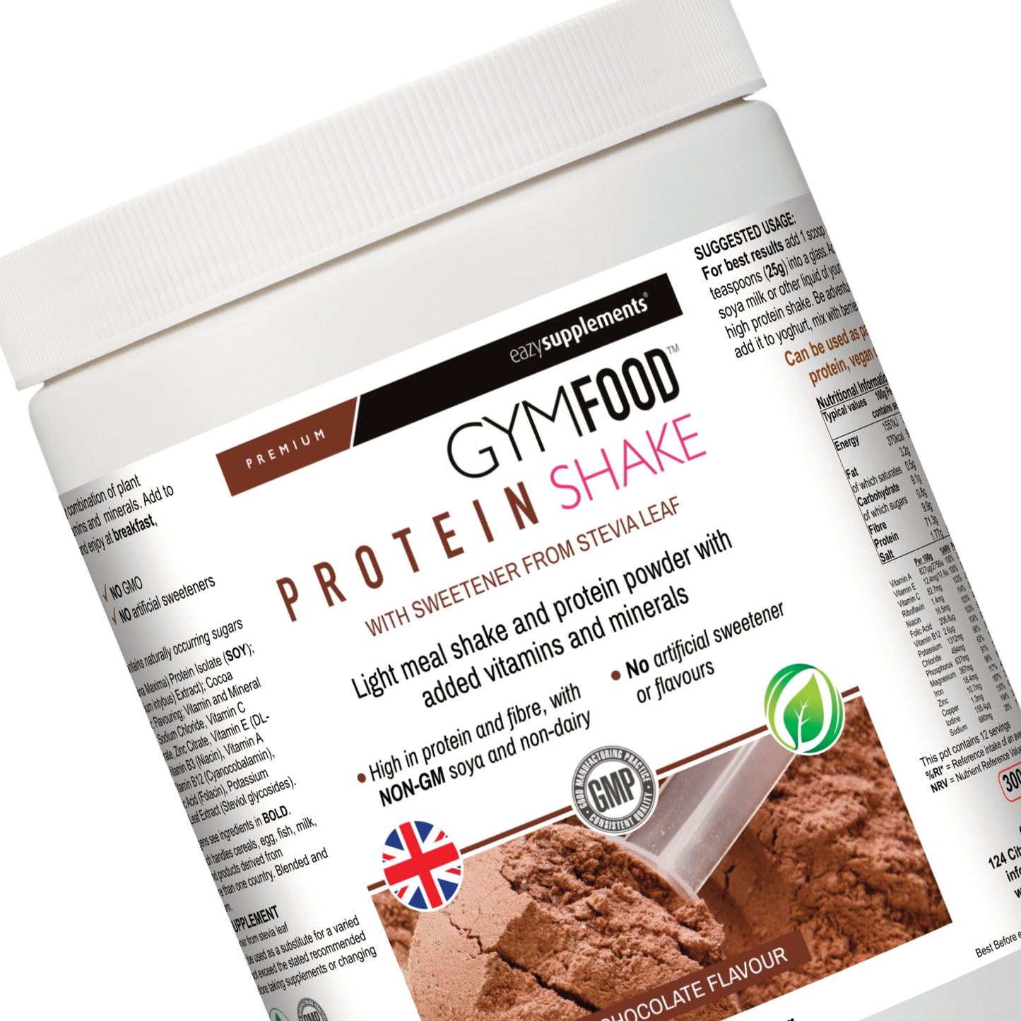 Chocolate Soy Protein Powder - GYMFOOD - 300g