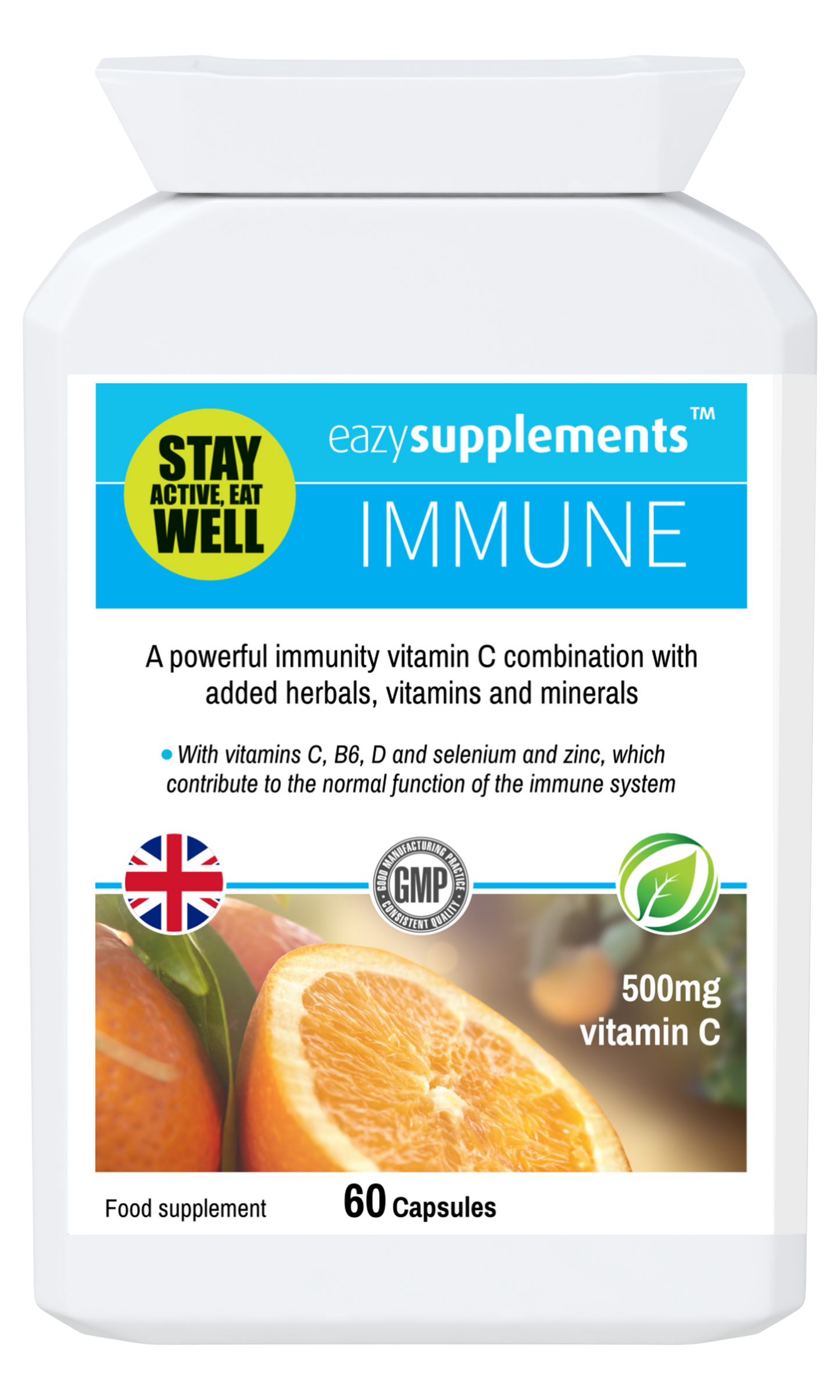 IMMUNE - a scientifically-crafted supplement with powerful immunity-strengthening ingredients to promote healthier immune function.