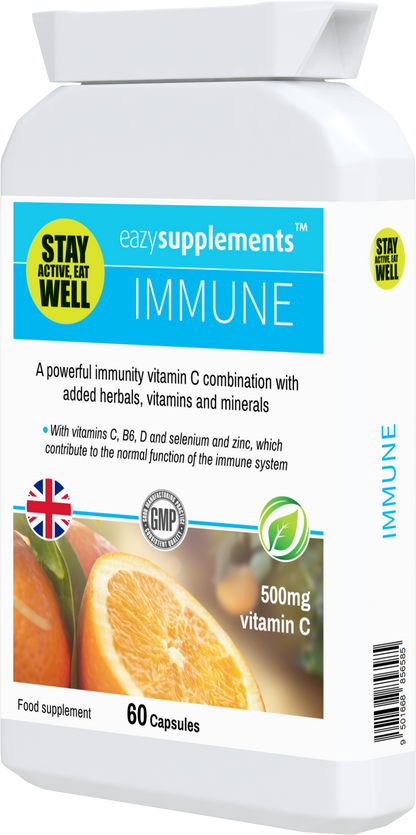 IMMUNE - a scientifically-crafted supplement with powerful immunity-strengthening ingredients to promote healthier immune function.