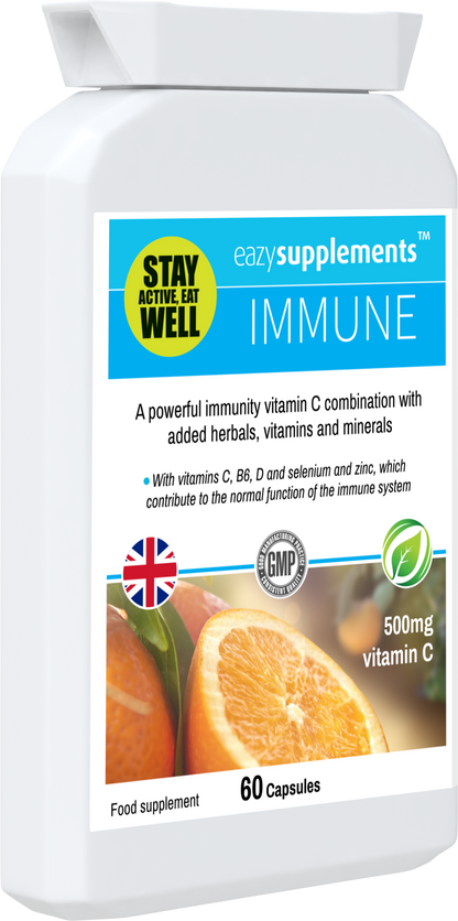 IMMUNE - a scientifically-crafted supplement with powerful immunity-strengthening ingredients to promote healthier immune function.