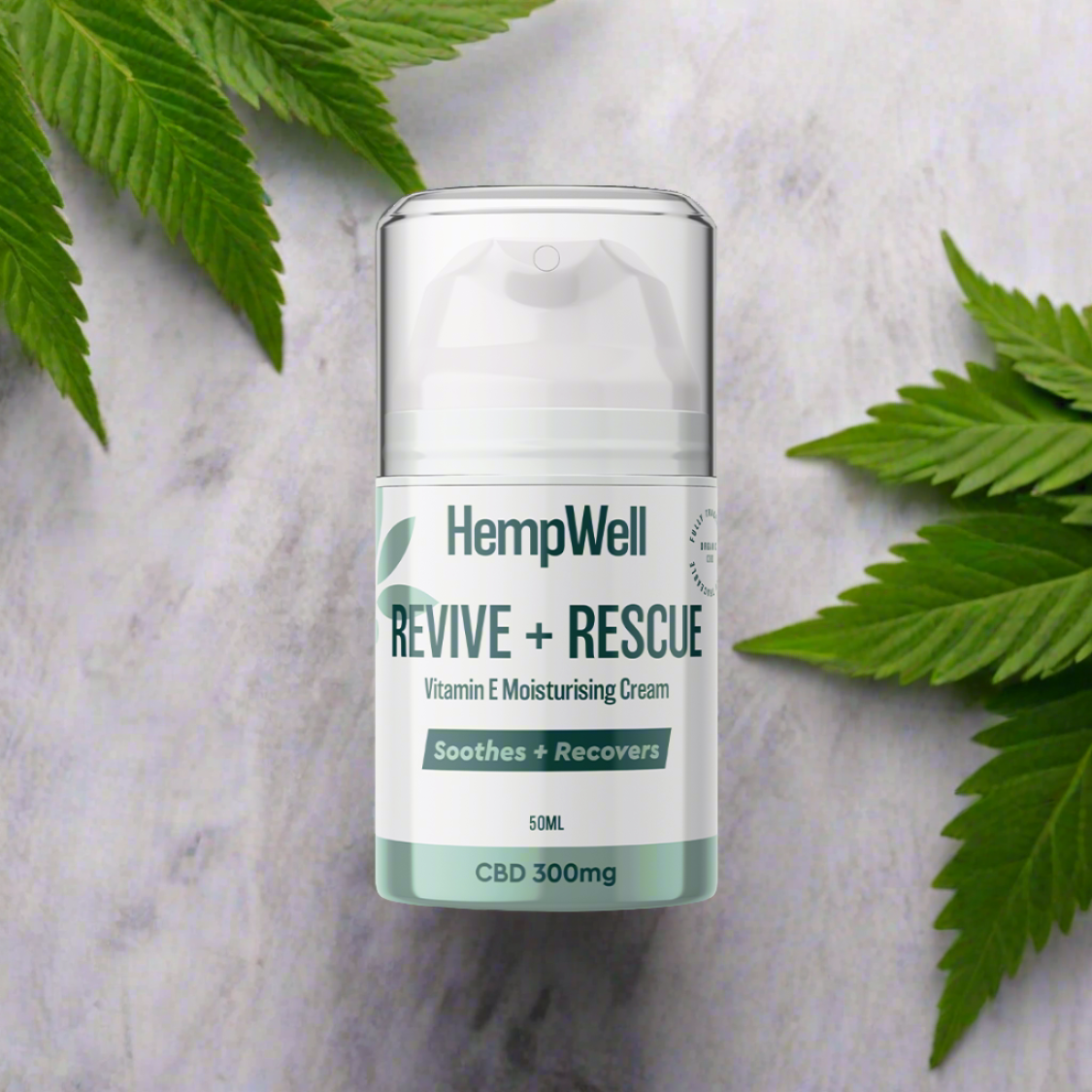 HempWell Rescue & Revive CBD Face Cream 300mg | 50ml