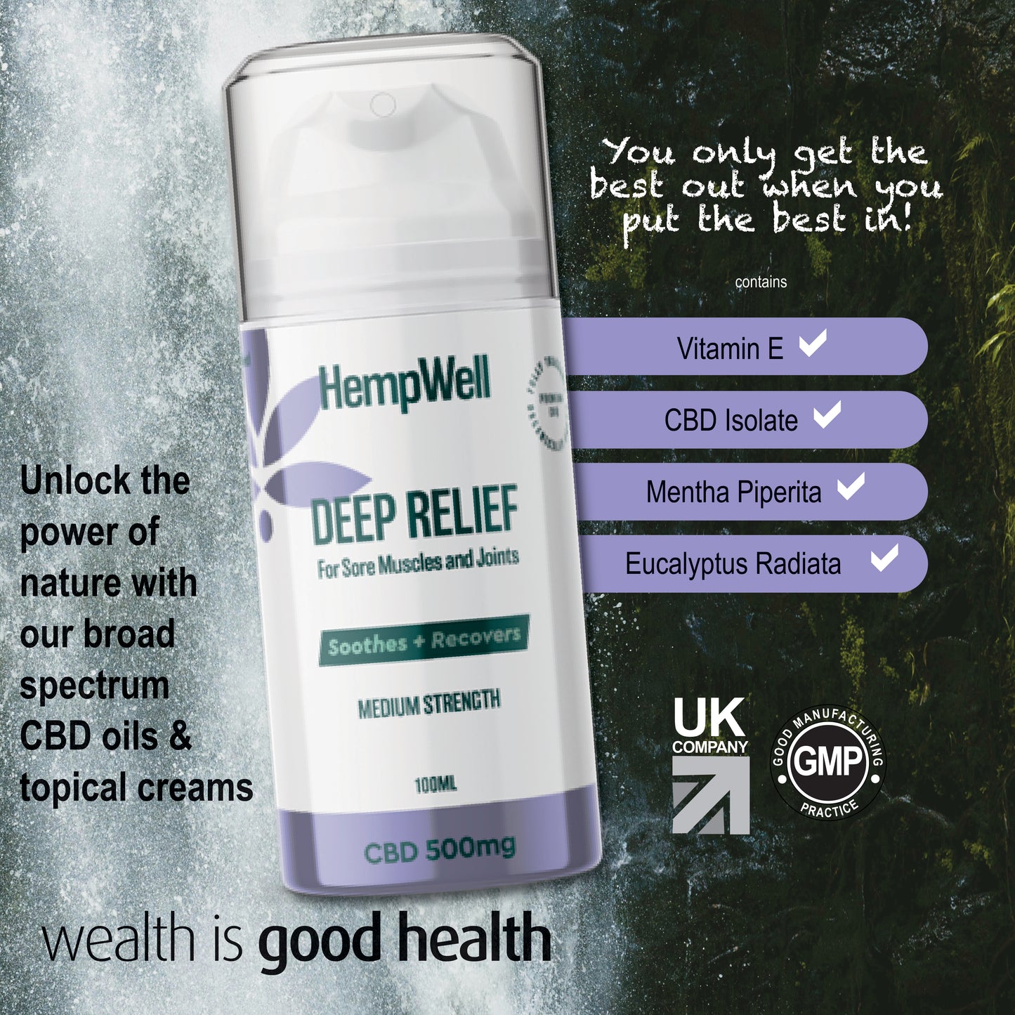 HempWell “Deep Relief” Cooling Muscle & Joint Cream CBD | 100ml