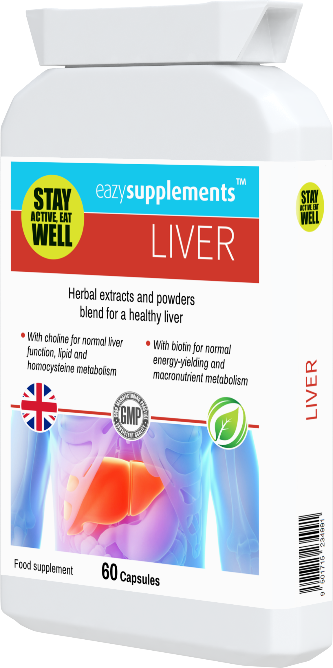 LIVER -  healthy liver support formula, with a combination of herbal extracts and powders, plus vitamins.