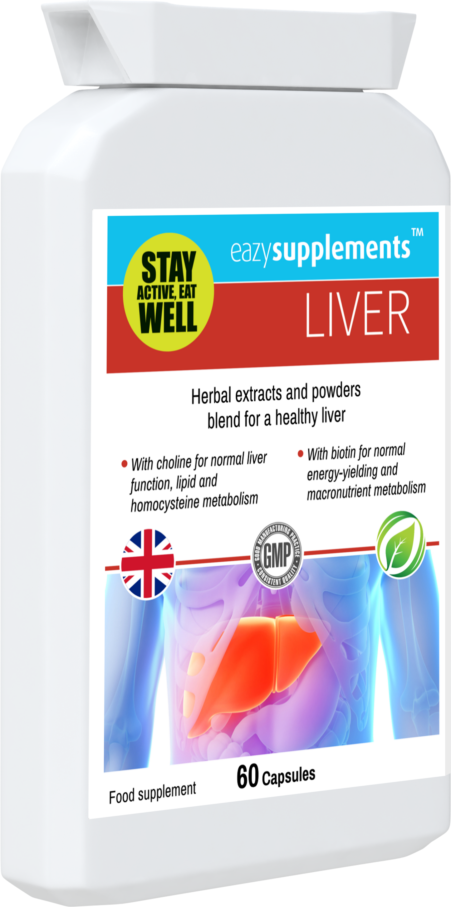 LIVER -  healthy liver support formula, with a combination of herbal extracts and powders, plus vitamins.