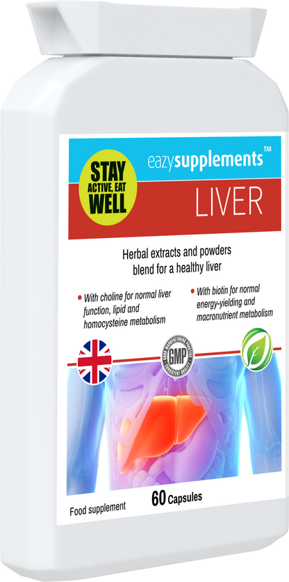 LIVER -  healthy liver support formula, with a combination of herbal extracts and powders, plus vitamins.