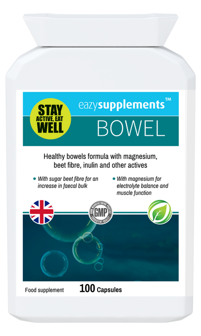 BOWEL - a magnesium-packed hydrating mix with sugar beet fibre to promote faecal bulk and digestive performance.