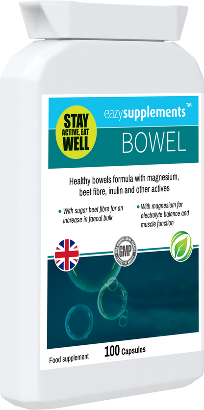 BOWEL - a magnesium-packed hydrating mix with sugar beet fibre to promote faecal bulk and digestive performance.