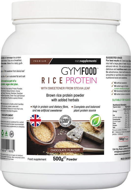 GYMFOOD Rice Protein Powder - chocolate flavour - 500g