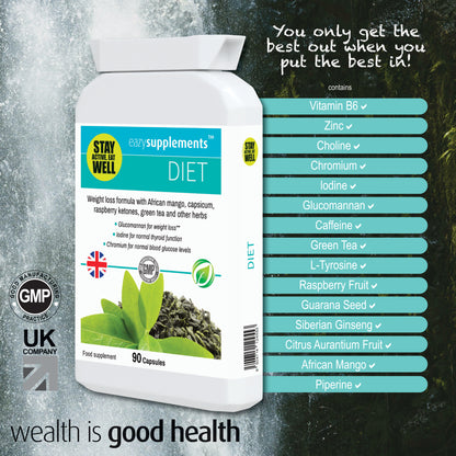 DIET - a herbal weight loss support, fat burning, and energy-enhancing supplement.