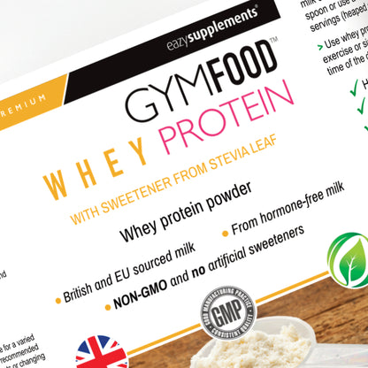Whey Protein Vanilla Flavour - GYMFOOD - 600g